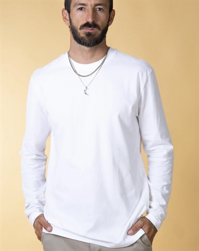 Elsk - Basic Brushed Langærmet T-Shirt - Optic White
